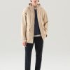 Woolrich Clothing - Woolrich 3-in-1 Mountain Jacket in Soft Byrd Cotton with Quilted Detachable Vest Beach Sand Men DL82425 Clothing