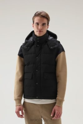Woolrich Clothing - Woolrich Aleutian Vest with Detachable Hood Black Men DL82773 Clothing