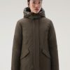 Woolrich Clothing - Woolrich Arctic Parka in Ramar Cloth Dark Green Women DL82371 Clothing