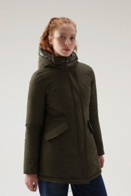 Woolrich Clothing - Woolrich Arctic Parka in Urban Touch Dark Green Women DL82239 Clothing