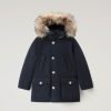 Woolrich Clothing - Woolrich B Arctic Parka with Detachable Fur Melton Blue Boys DL82932 Clothing