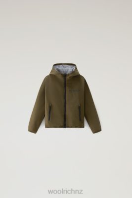 Woolrich Clothing - Woolrich B Ryker Hooded Jacket in Urban Touch Dark Green Boys DL82908 Clothing