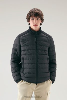 Woolrich Clothing - Woolrich Bering Tech Lightweight Down Jacket in Microfiber Black Men DL82455 Clothing