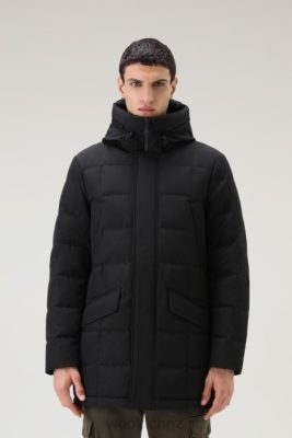 Woolrich Clothing - Woolrich Blizzard Quilted Parka in Ramar Cloth Black Men DL82641 Clothing