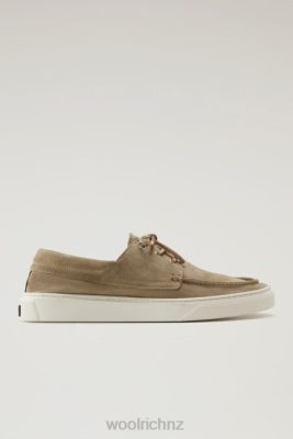 Woolrich Clothing - Woolrich Boat Shoes in Suede Leather Beige Men DL82380 Footwear