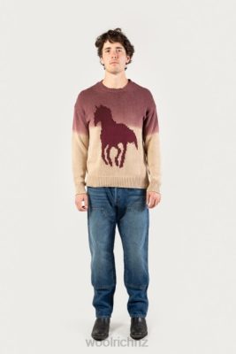 Woolrich Clothing - Woolrich Crewneck Sweater in Blended Cotton with Ombre Effect-One Of These Days Sand Men DL82527 Clothing
