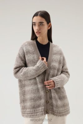 Woolrich Clothing - Woolrich Degrade Cardigan in Alpaca Wool and Cotton Blend Gold Khaki Women DL82227 Clothing