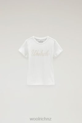 Woolrich Clothing - Woolrich G Logo T-Shirt in Pure Cotton Arctic White Girls DL82899 Clothing