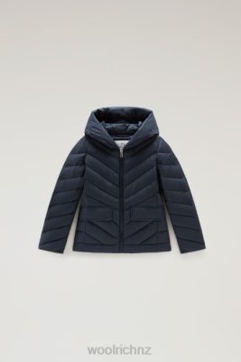 Woolrich Clothing - Woolrich G Sundance Down Jacket with Hood Melton Blue Girls DL82866 Clothing