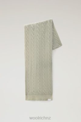 Woolrich Clothing - Woolrich Garment-Dyed Cable-knit Scarf Desert Sage Women DL82242 Accessories
