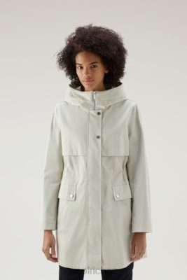Woolrich Clothing - Woolrich Havice Summer Parka in Pure Cotton Lunar Rock Women DL8268 Clothing
