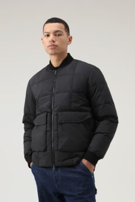 Woolrich Clothing - Woolrich Heritage Terrain Bomber in Taslan Nylon Black Men DL82659 Clothing