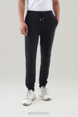 Woolrich Clothing - Woolrich Jogger Sweatpants in Light Cotton Fleece Melton Blue Men DL82401 Clothing