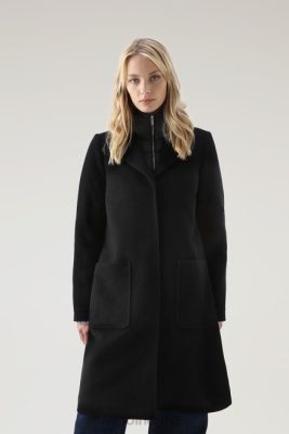 Woolrich Clothing - Woolrich Kuna Parka in Wool and Cashmere Blend Black Women DL82236 Clothing