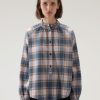 Woolrich Clothing - Woolrich Light Flannel Check Blouse Pink Blue Check Women DL82233 Clothing
