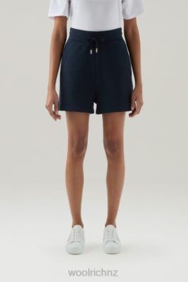 Woolrich Clothing - Woolrich Light Shorts in Pure Cotton Melton Blue Women DL82197 Clothing