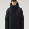 Woolrich Clothing - Woolrich Mountain GORE-TEX Waterproof Parka with Hood Melton Blue Men DL82845 Clothing