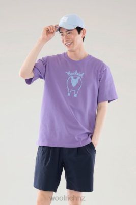 Woolrich Clothing - Woolrich Sheep T-shirt in Pure Cotton Purple Men DL82605 Clothing
