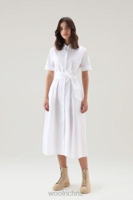 Woolrich Clothing - Woolrich Shirt Dress in Pure Cotton Poplin Bright White Women DL82191 Clothing