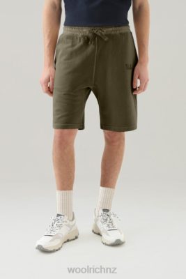 Woolrich Clothing - Woolrich Shorts in Garment-Dyed Cotton Dark Green Men DL82467 Clothing