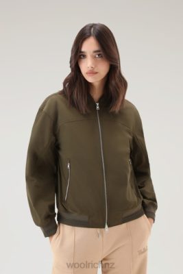 Woolrich Clothing - Woolrich Summer Bomber in Urban Touch Dark Green Women DL8259 Clothing