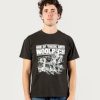 Woolrich Clothing - Woolrich T-shirt in Pure Cotton-One Of These Days Faded Black Men DL82593 Clothing