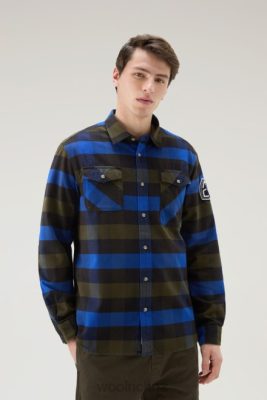 Woolrich Clothing - Woolrich Trails Flannel Shirt Blue Buffalo Men DL82392 Clothing