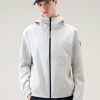 Woolrich Clothing - Woolrich Waterproof Pacific Hooded Jacket Lunar Rock Men DL82395 Clothing