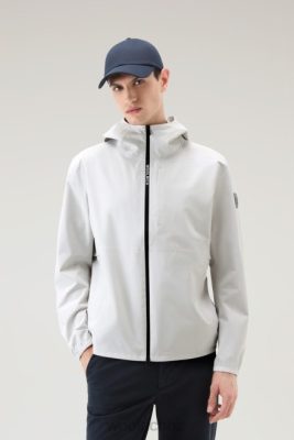 Woolrich Clothing - Woolrich Waterproof Pacific Hooded Jacket Lunar Rock Men DL82395 Clothing