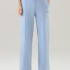 Woolrich Clothing - Woolrich Wide Leg Sweatpants in Pure Cotton Pale Indigo Women DL8253 Clothing