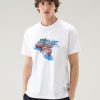 Woolrich Clothing - Woolrich Zavikon T-shirt in Pure Cotton Bright White Men DL82515 Clothing