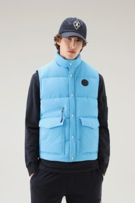 Woolrich NZ - Woolrich Aleutian Quilted Vest in recycled Eco Taslan Nylon Bonnie Blue Men DL82406 Clothing