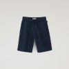 Woolrich NZ - Woolrich B Shorts in Pure Cotton Melton Blue Boys DL82883 Clothing
