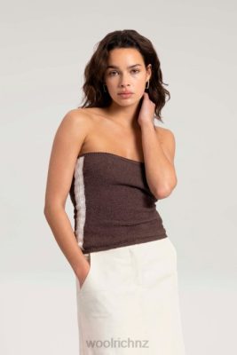 Woolrich NZ - Woolrich Bandeau Top-Danielle Cathari Brown Women DL82154 Clothing