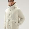 Woolrich NZ - Woolrich Byrd Down Short Hooded Jacket Milky Cream Men DL82781 Clothing