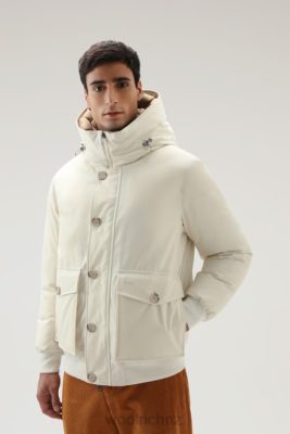 Woolrich NZ - Woolrich Byrd Down Short Hooded Jacket Milky Cream Men DL82781 Clothing