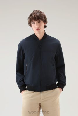 Woolrich NZ - Woolrich City Bomber in Urban Touch Melton Blue Men DL82418 Clothing