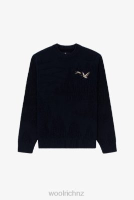 Woolrich NZ - Woolrich Cotton Blend Crewneck Sweater-Aime Leon Dore Navy Men DL82760 Clothing