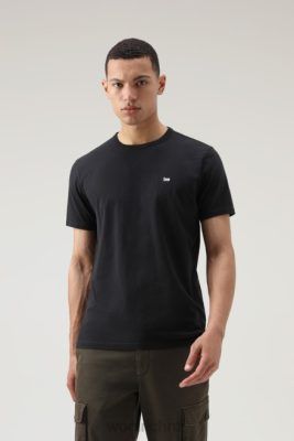 Woolrich NZ - Woolrich Cotton Sheep T-shirt Black Men DL82721 Clothing