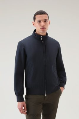 Woolrich NZ - Woolrich Cruiser Bomber in Light Eco Ramar Melton Blue Men DL82409 Clothing