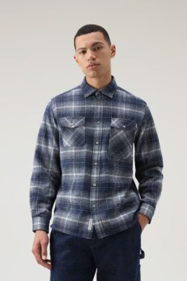 Woolrich NZ - Woolrich Cruiser Flannel Check Shirt Blue Check Men DL82652 Clothing
