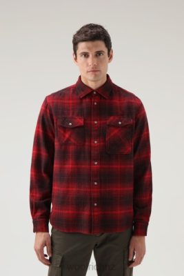 Woolrich NZ - Woolrich Cruiser Flannel Check Shirt Red Check Men DL82703 Clothing