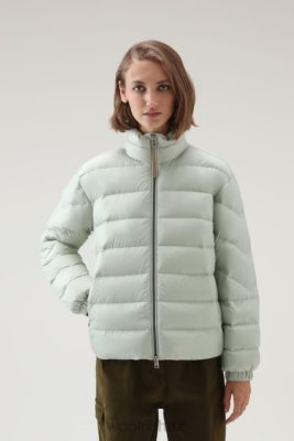 Woolrich NZ - Woolrich Ellis Microfiber Down Jacket Desert Sage Women DL82310 Clothing