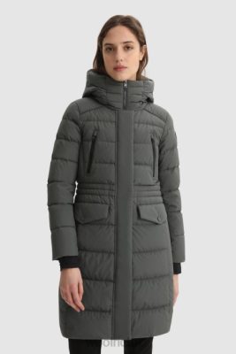 Woolrich NZ - Woolrich GORE-TEX INFINIUM Tacony Long Parka Grey Shadow Women DL82355 Clothing