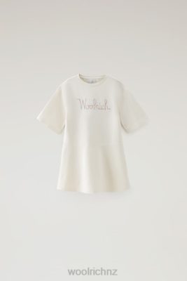 Woolrich NZ - Woolrich G Fleece Cotton Summer Dress Milky Cream Girls DL82871 Clothing