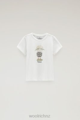 Woolrich NZ - Woolrich G Graphic Sheep T-Shirt in pure cotton Arctic White Girls DL82892 Clothing