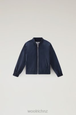 Woolrich NZ - Woolrich G Urban Bomber in Urban Touch Melton Blue Girls DL82865 Clothing