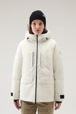 Woolrich NZ - Woolrich Harveys Waterproof Jacket in Pertex Revolve Milky Cream Women DL82250 Clothing