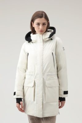 Woolrich NZ - Woolrich Harveys Waterproof Parka in Pertex Revolve Milky Cream Women DL82226 Clothing