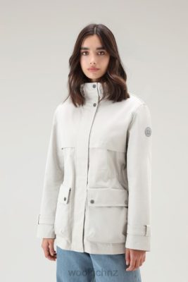 Woolrich NZ - Woolrich Havice Field Jacket with Foldable Hood Lunar Rock Women DL8267 Clothing